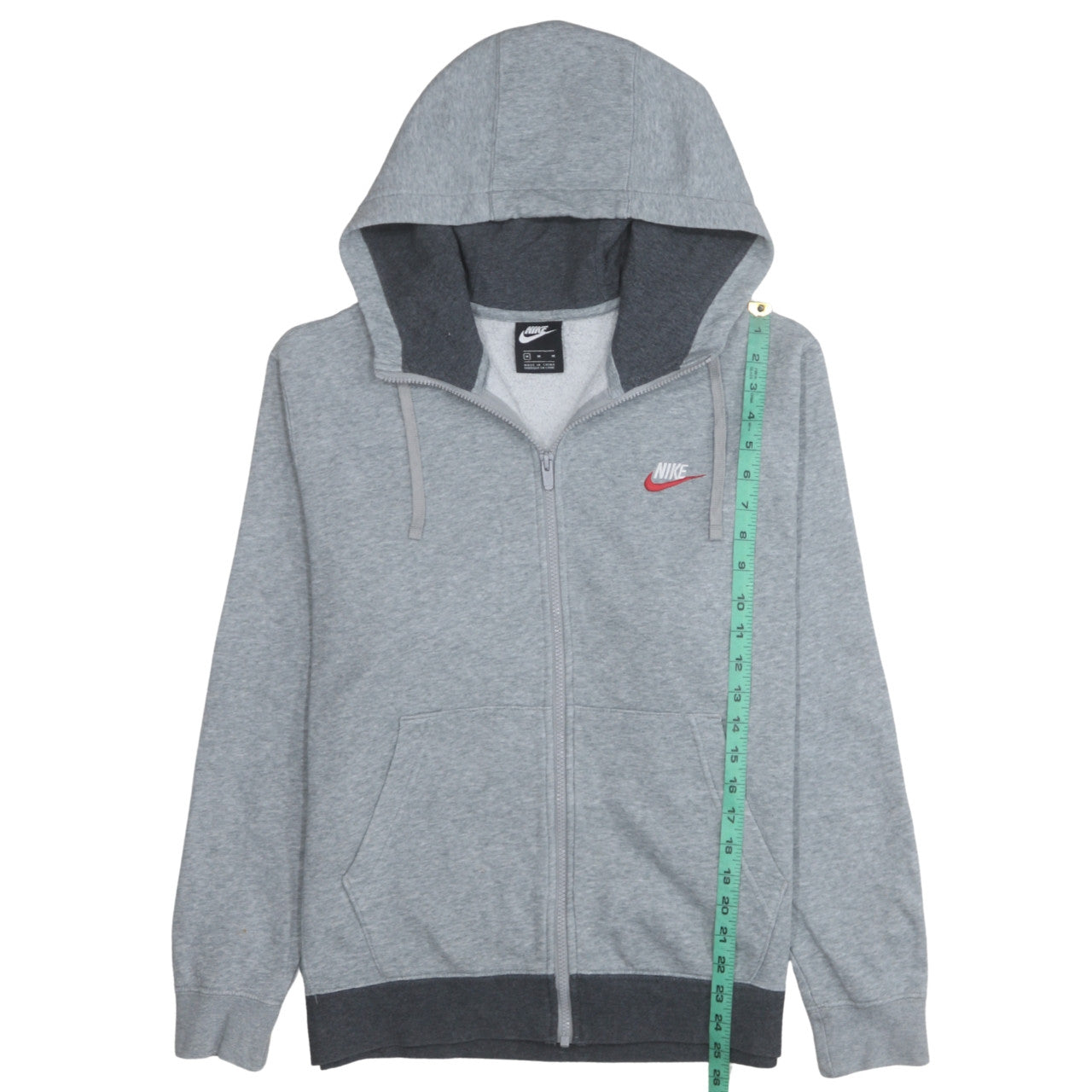 Nike Men's Grey Full Zip Hoodie Size M Sportswear Sweatshirt