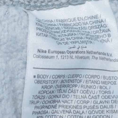 Nike Men's Grey Full Zip Hoodie Size M Sportswear Sweatshirt