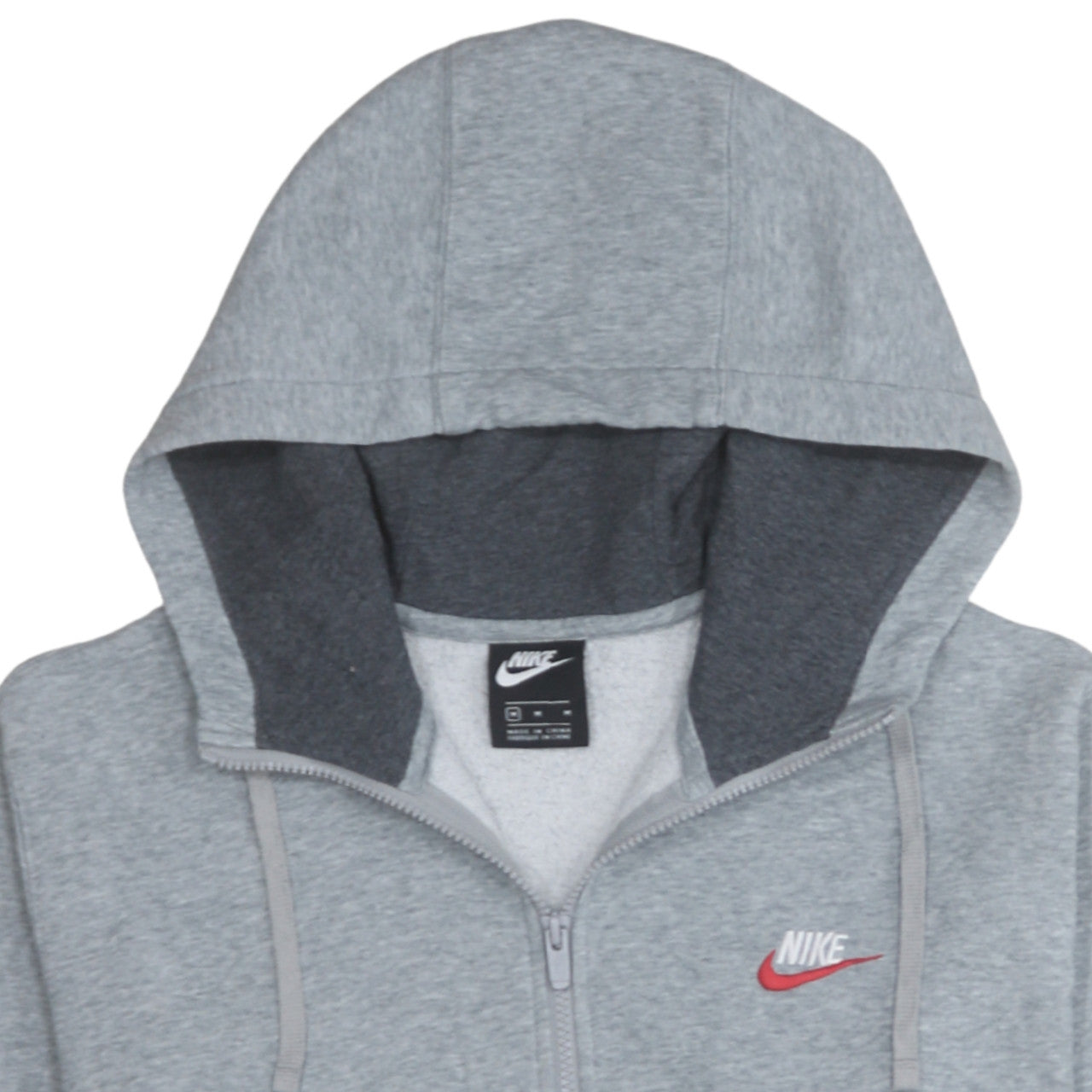 Nike Men's Grey Full Zip Hoodie Size M Sportswear Sweatshirt