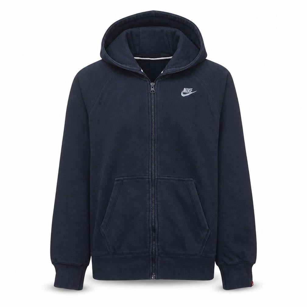 Nike Men's Blue Full Zip Hoodie L Fleece Sweatshirt