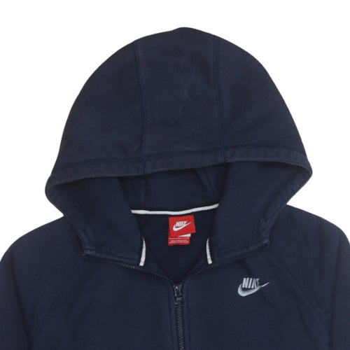 Nike Men's Blue Full Zip Hoodie L Fleece Sweatshirt