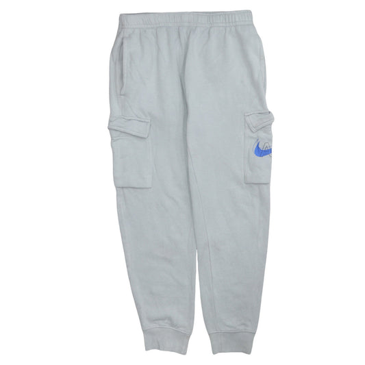 Nike Mens Grey Cargo Jogger Trousers Size M Fleece Logo Pants