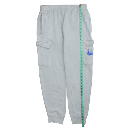 Nike Mens Grey Cargo Jogger Trousers Size M Fleece Logo Pants