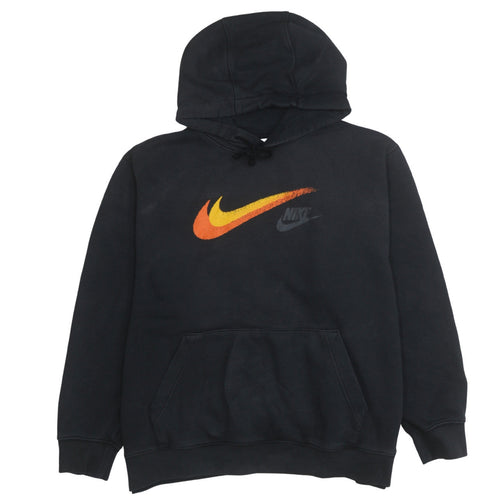 Nike Men's Black XL Pullover Hoodie with Logo Graphic Print