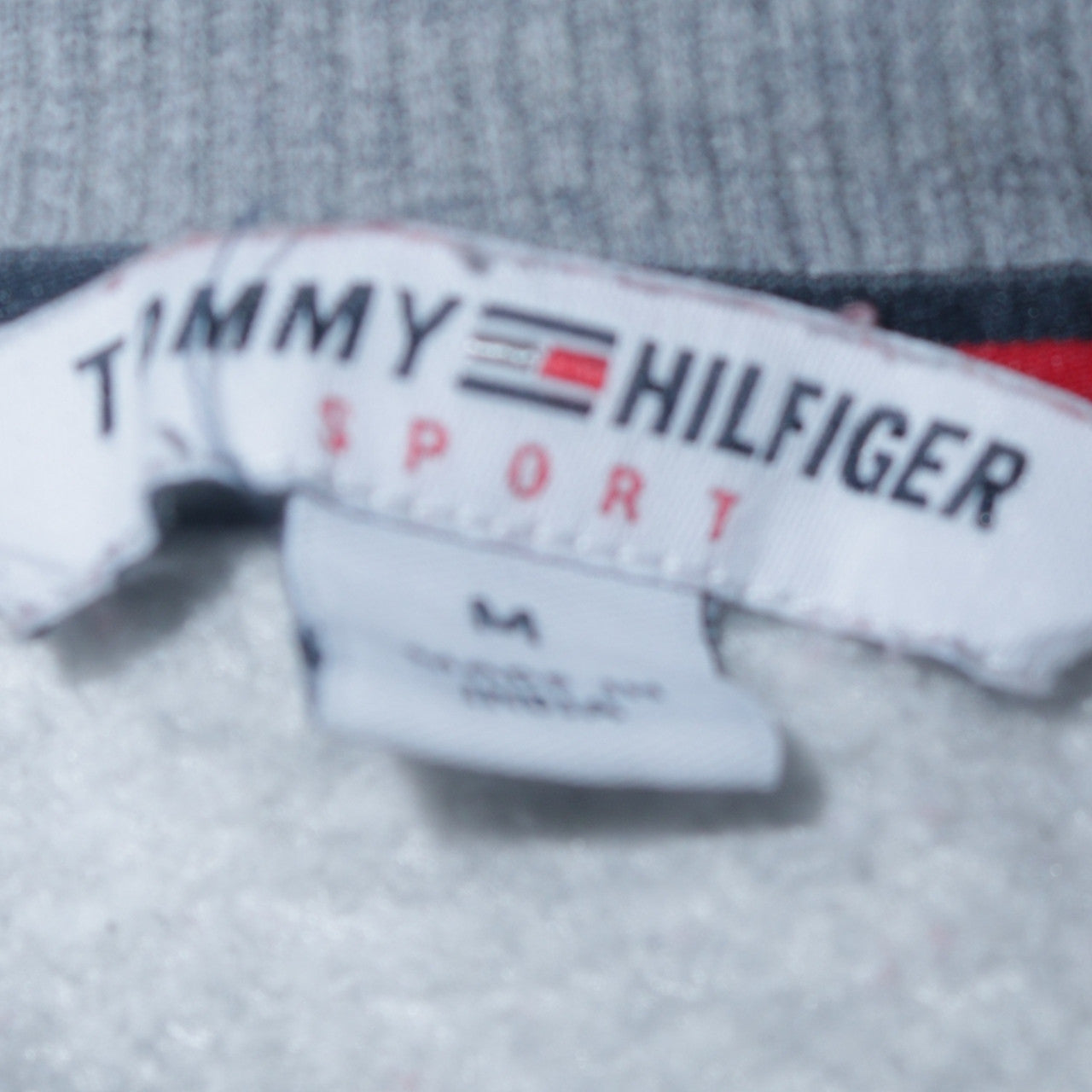 Tommy Hilfiger Sport Women's Grey Red Colourblock Sweatshirt Size M