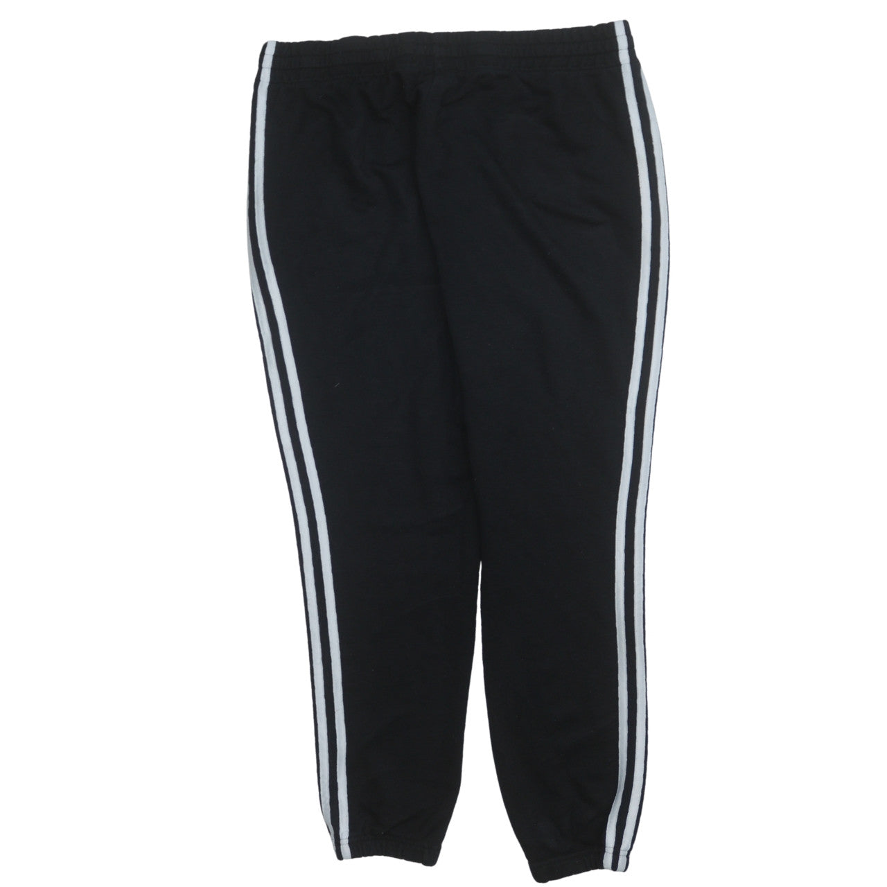 Adidas Women’s Black XL Jogger Trousers with White Stripes