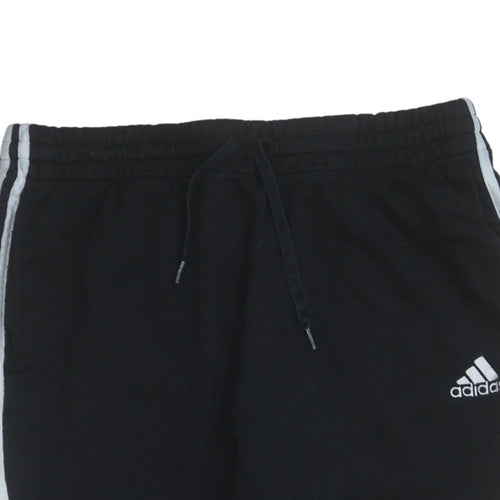 Adidas Women’s Black XL Jogger Trousers with White Stripes