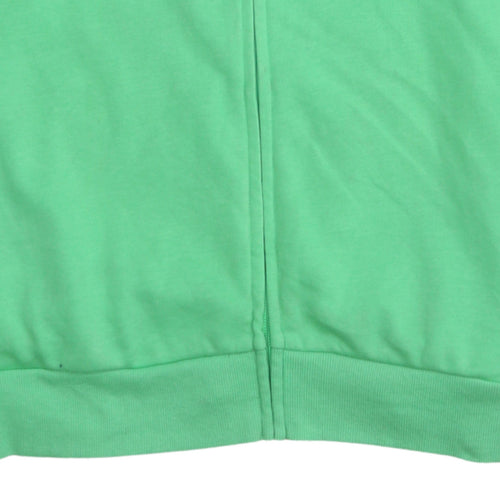 Adidas Boys Green Track Jacket Size 12-13 Years Full Zip Activewear