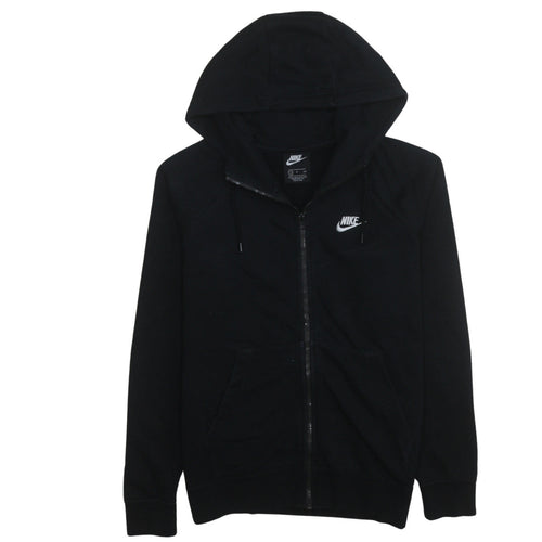 Nike Women's Black Full Zip Hoodie Small Cotton Blend