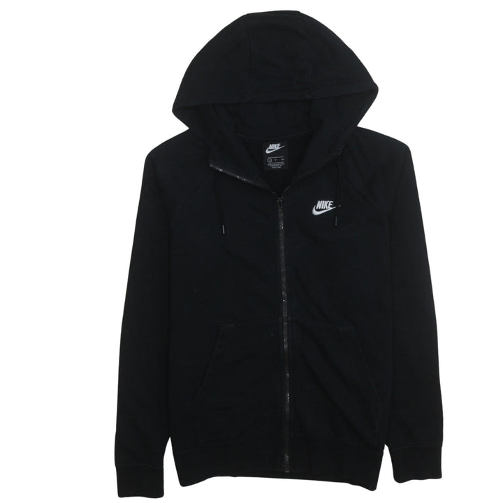 Nike Women's Black Full Zip Hoodie Small Cotton Blend