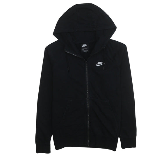 Nike Women's Black Full Zip Hoodie Small Cotton Blend