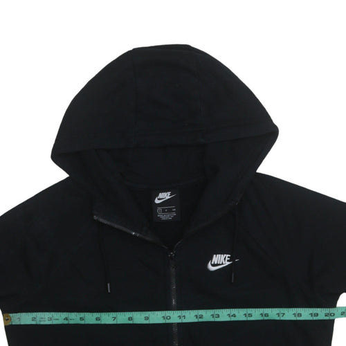 Nike Women's Black Full Zip Hoodie Small Cotton Blend