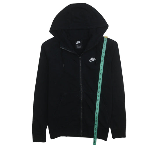Nike Women's Black Full Zip Hoodie Small Cotton Blend