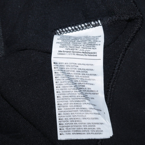 Nike Women's Black Full Zip Hoodie Small Cotton Blend