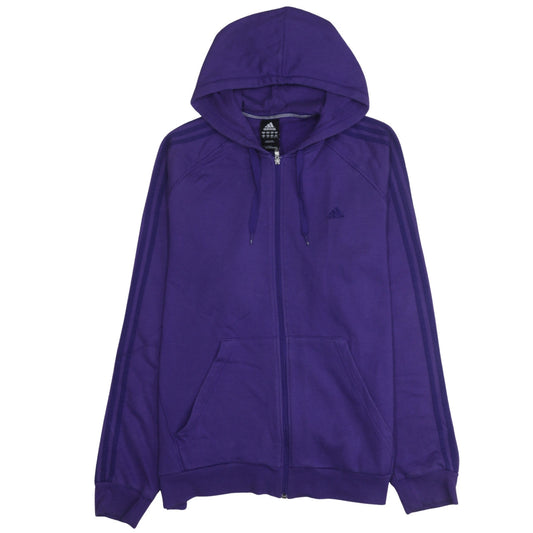 Adidas Men's Purple Full Zip Hooded Sweatshirt 2XL Regular Fit