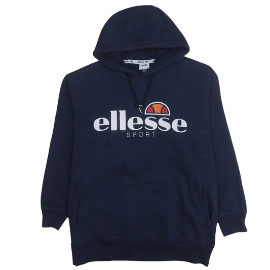 Ellesse Womens Navy Blue Pullover Hoodie Size 22 Logo Sport Style