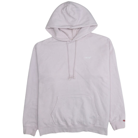 Levi's Women Pink Relaxed Pullover Hoodie Size L Cotton Blend