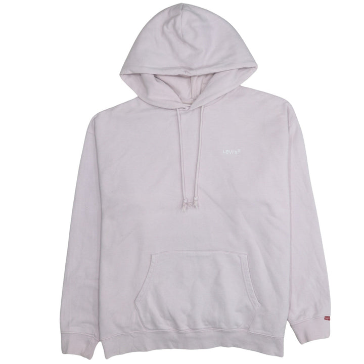 Levi's Women Pink Relaxed Pullover Hoodie Size L Cotton Blend