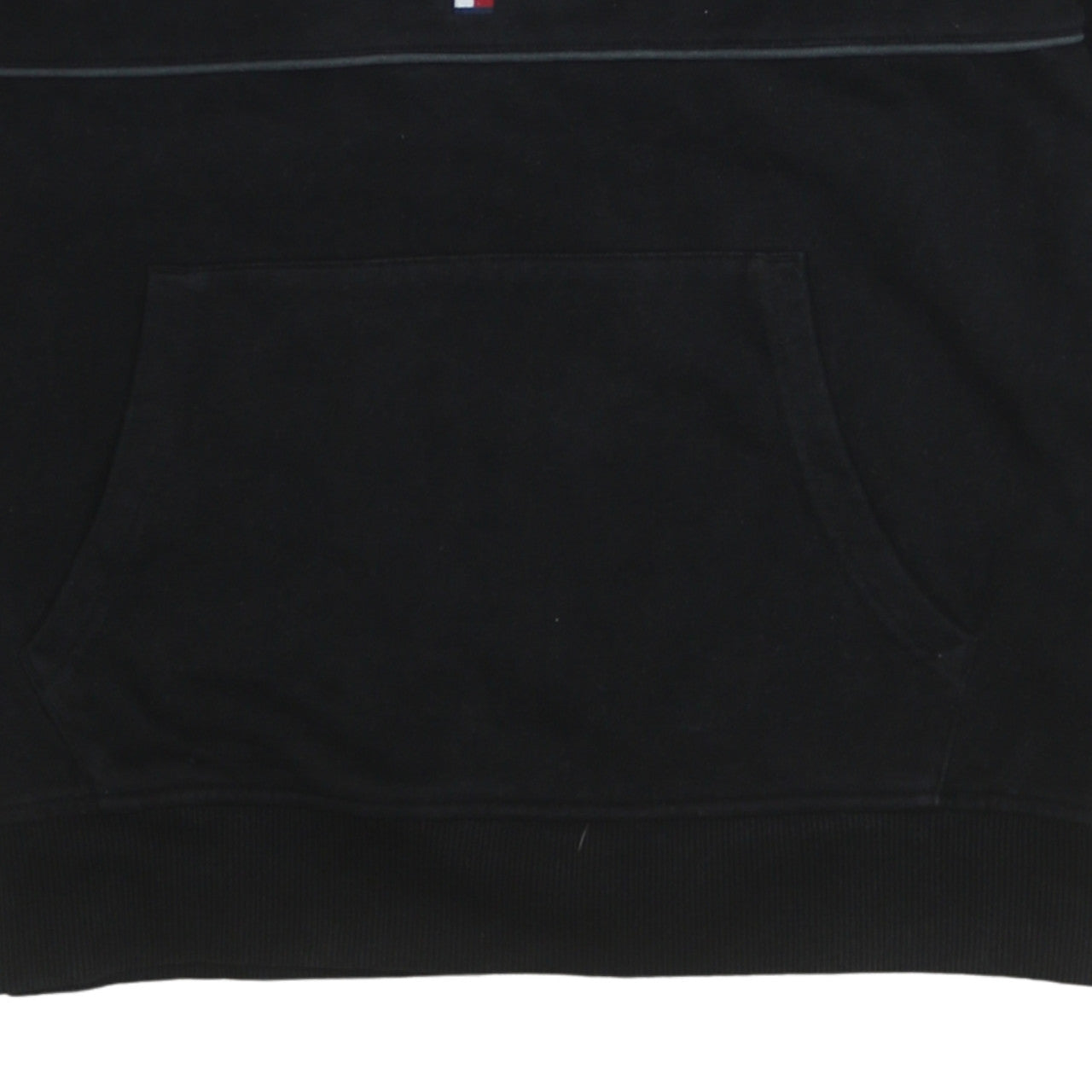 Tommy Jeans Men’s Black 1/4 Zip Embroidered Sweatshirt Size S
