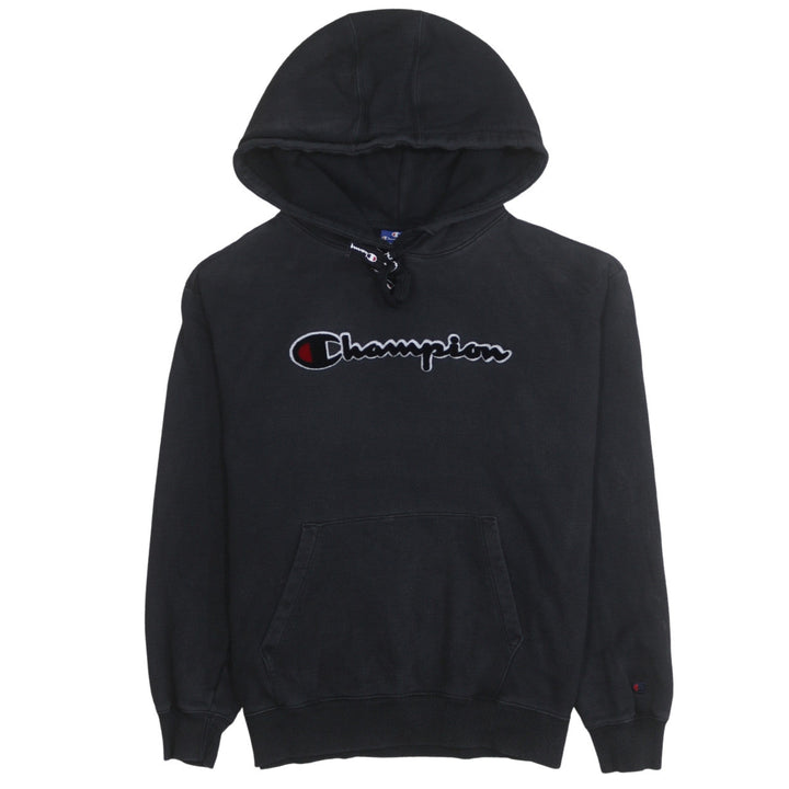 Champion Men's Black Pullover Hoodie Size S Fleece Logo Sweatshirt