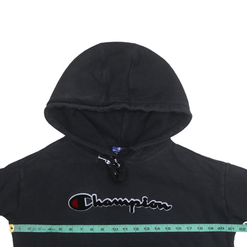 Champion Men's Black Pullover Hoodie Size S Fleece Logo Sweatshirt