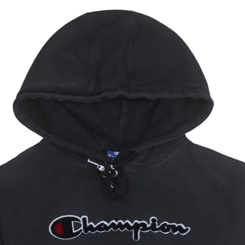 Champion Men's Black Pullover Hoodie Size S Fleece Logo Sweatshirt