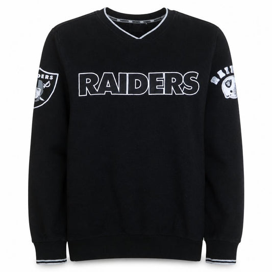 Front view of Primark NFL Raiders Black Women's Medium Pullover Sweatshirt