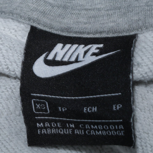 Nike Men's Grey Pullover Hoodie XS Sports Cotton Blend