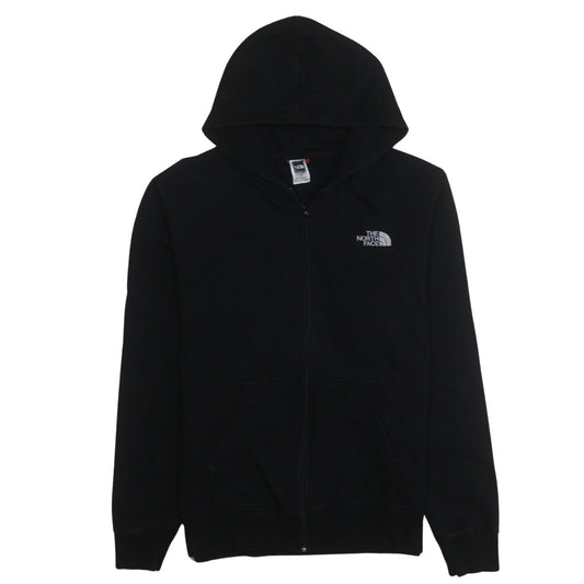 The North Face Mens Black Full Zip Hoodie Size L Cotton Fleece