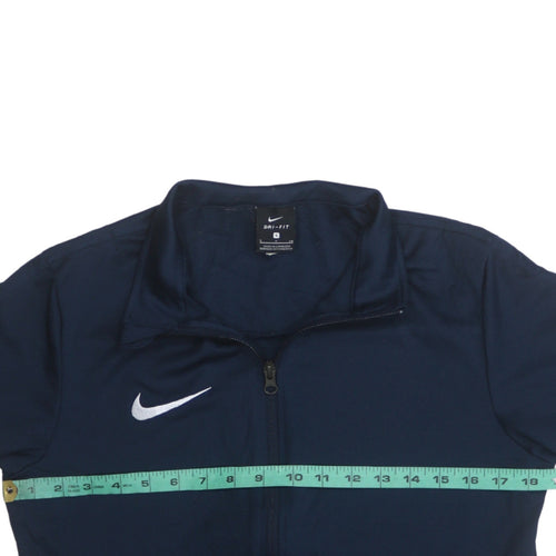 Nike Men's Blue Dri-Fit Track Jacket Size S Full Zip Lightweight