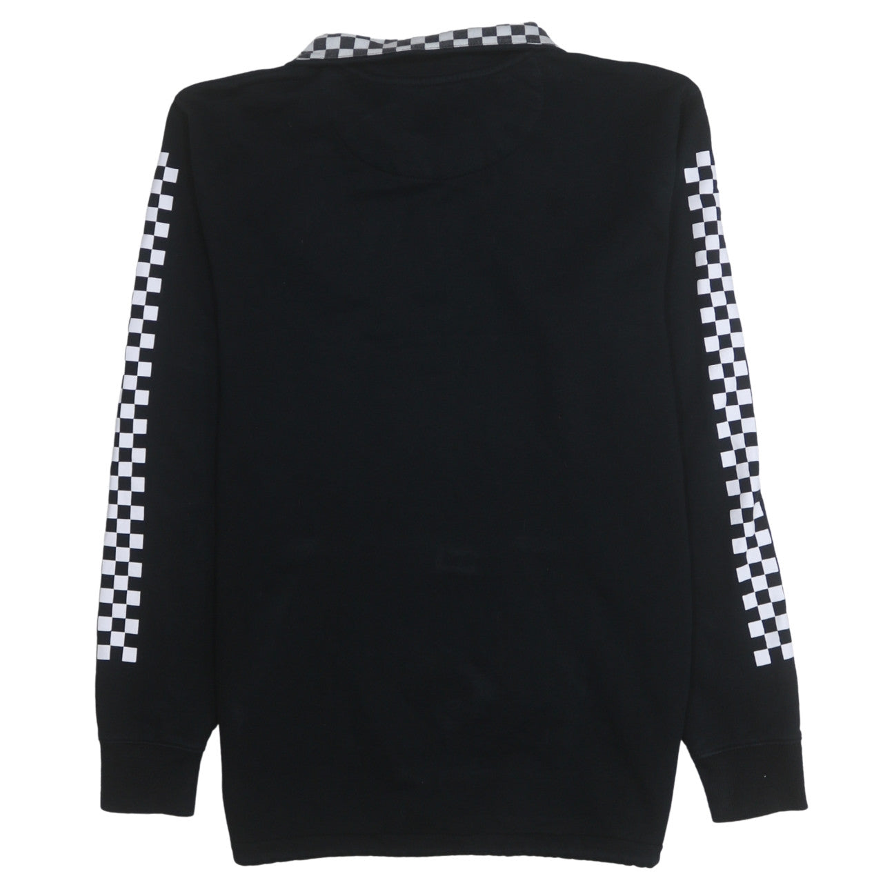 Vans Mens Black Checkerboard 1/2 Zip Collared Sweatshirt Medium