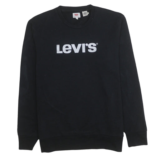 Levi's Men's Black Logo Crew Neck Pullover Sweatshirt Size L