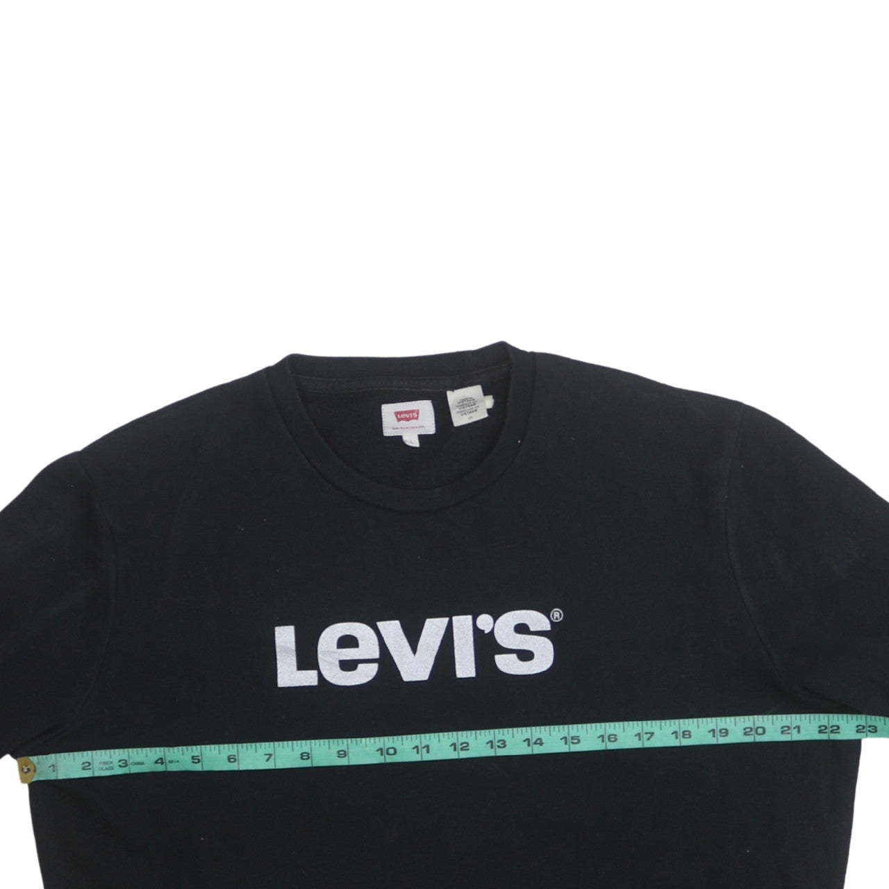 Levi's Men's Black Logo Crew Neck Pullover Sweatshirt Size L
