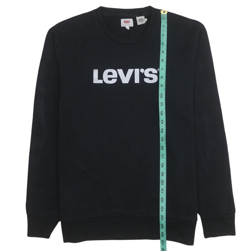 Levi's Men's Black Logo Crew Neck Pullover Sweatshirt Size L