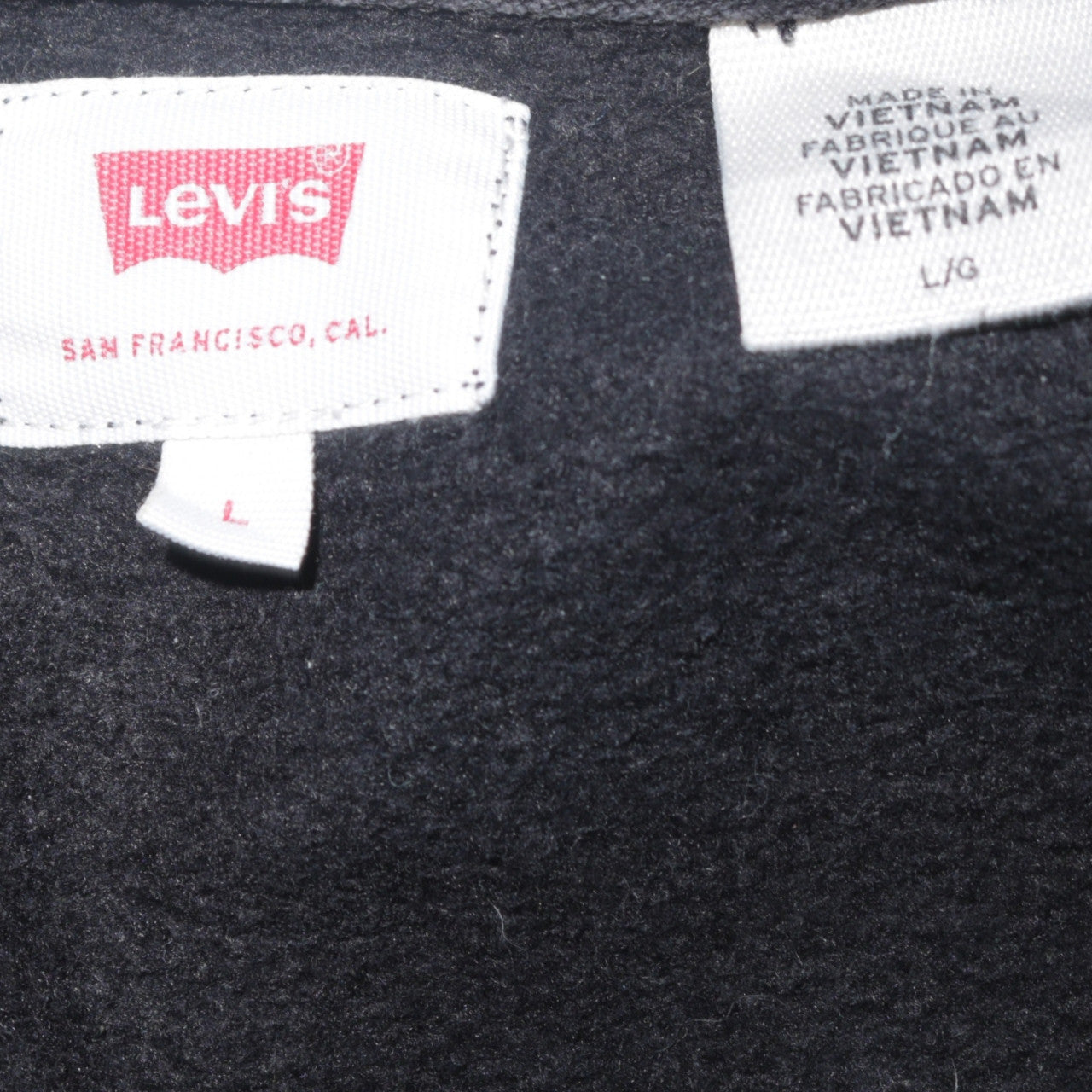 Levi's Men's Black Logo Crew Neck Pullover Sweatshirt Size L