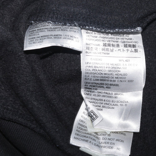 Levi's Men's Black Logo Crew Neck Pullover Sweatshirt Size L