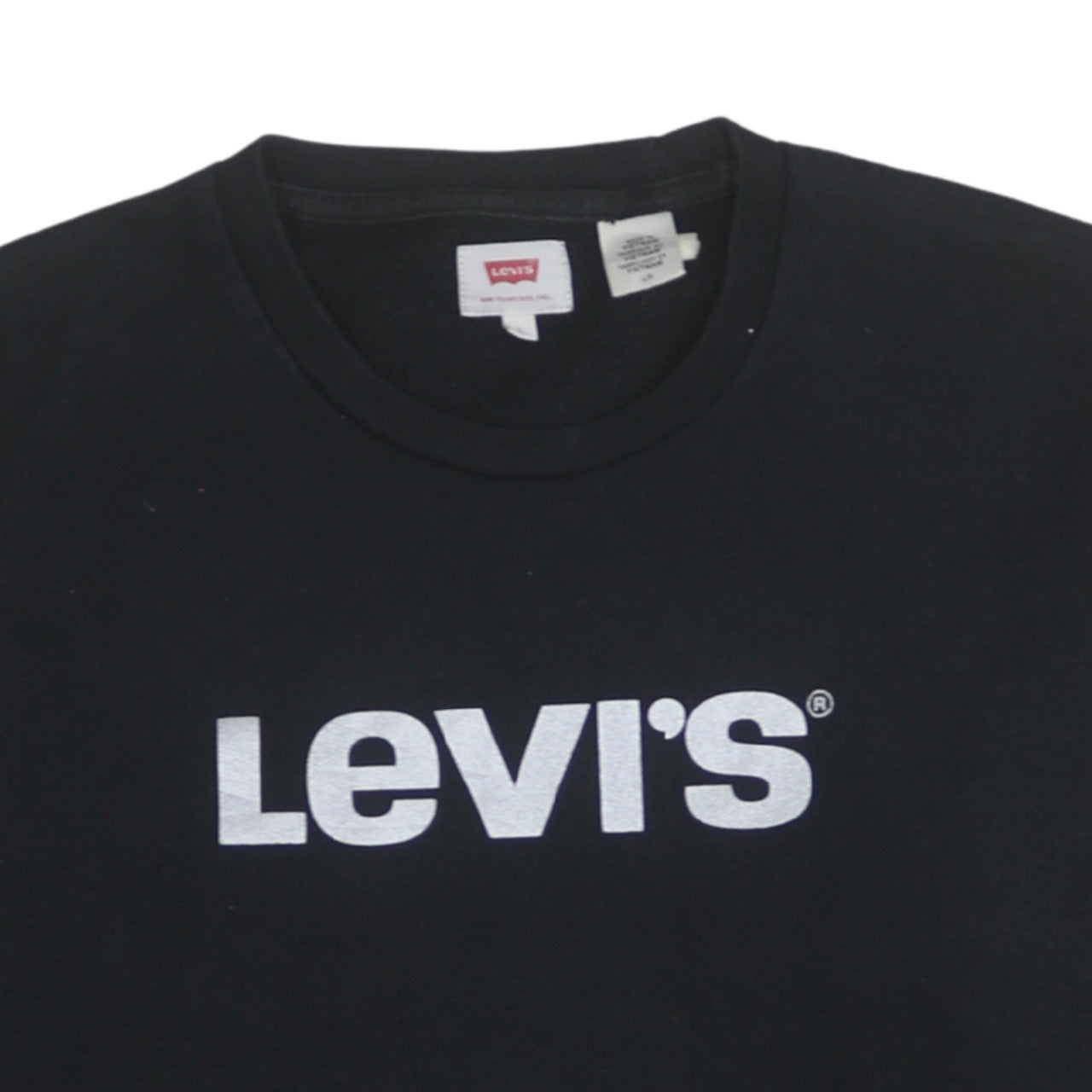 Levi's Men's Black Logo Crew Neck Pullover Sweatshirt Size L