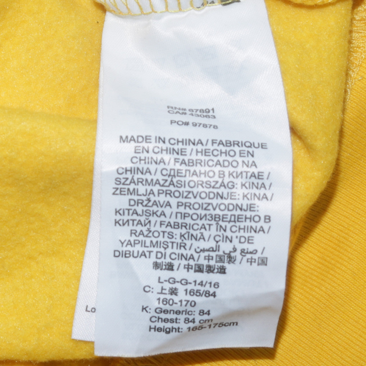 NBA Boys Yellow Los Angeles Lakers Pullover Hoodie Size 14-15 Years
