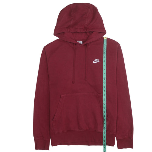Nike Mens Red Pullover Hoodie M Regular Fit Fleece Sweatshirt