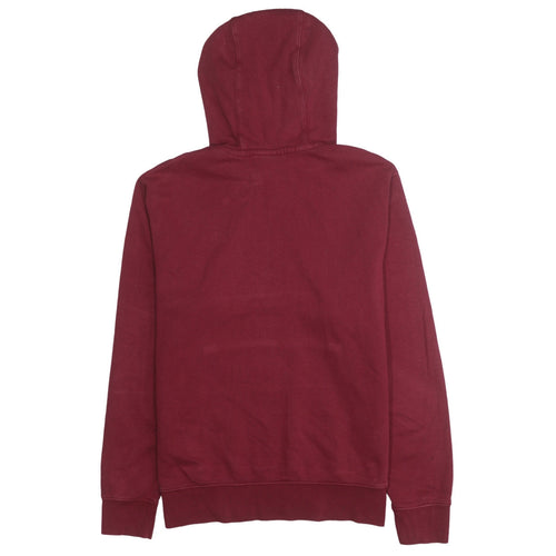 Nike Mens Red Pullover Hoodie M Regular Fit Fleece Sweatshirt