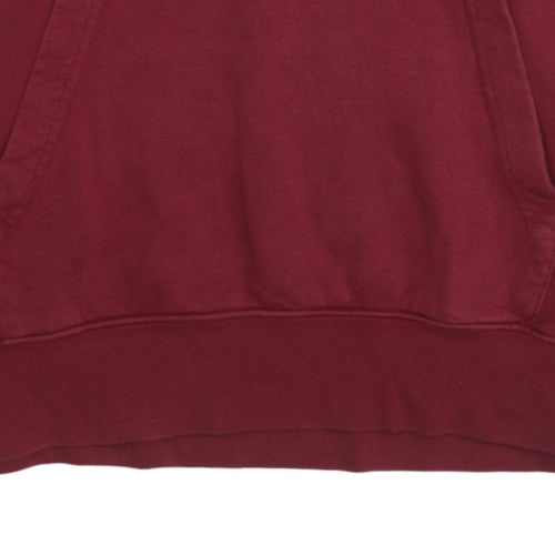 Nike Mens Red Pullover Hoodie M Regular Fit Fleece Sweatshirt