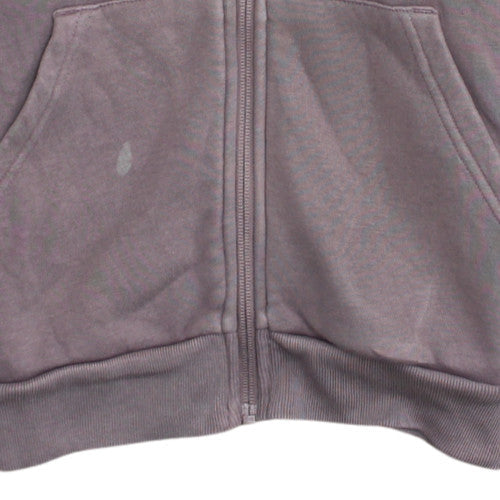 Adidas Women's Purple Full Zip Hoodie Size 12 Fleece Lined Casual