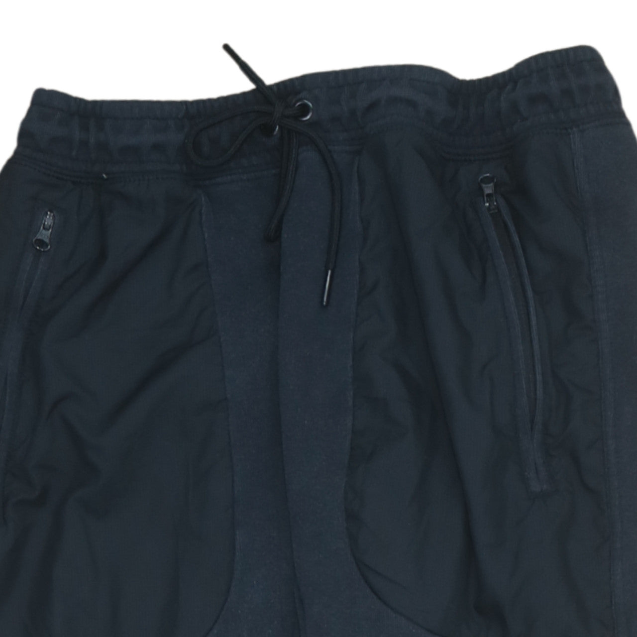 Nike Men's Black Jogger Trousers Size M with Logo and Zip Pockets