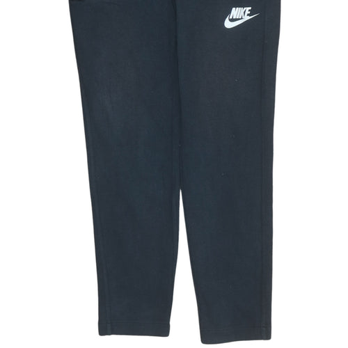 Nike Men's Black Jogger Trousers Size M with Logo and Zip Pockets
