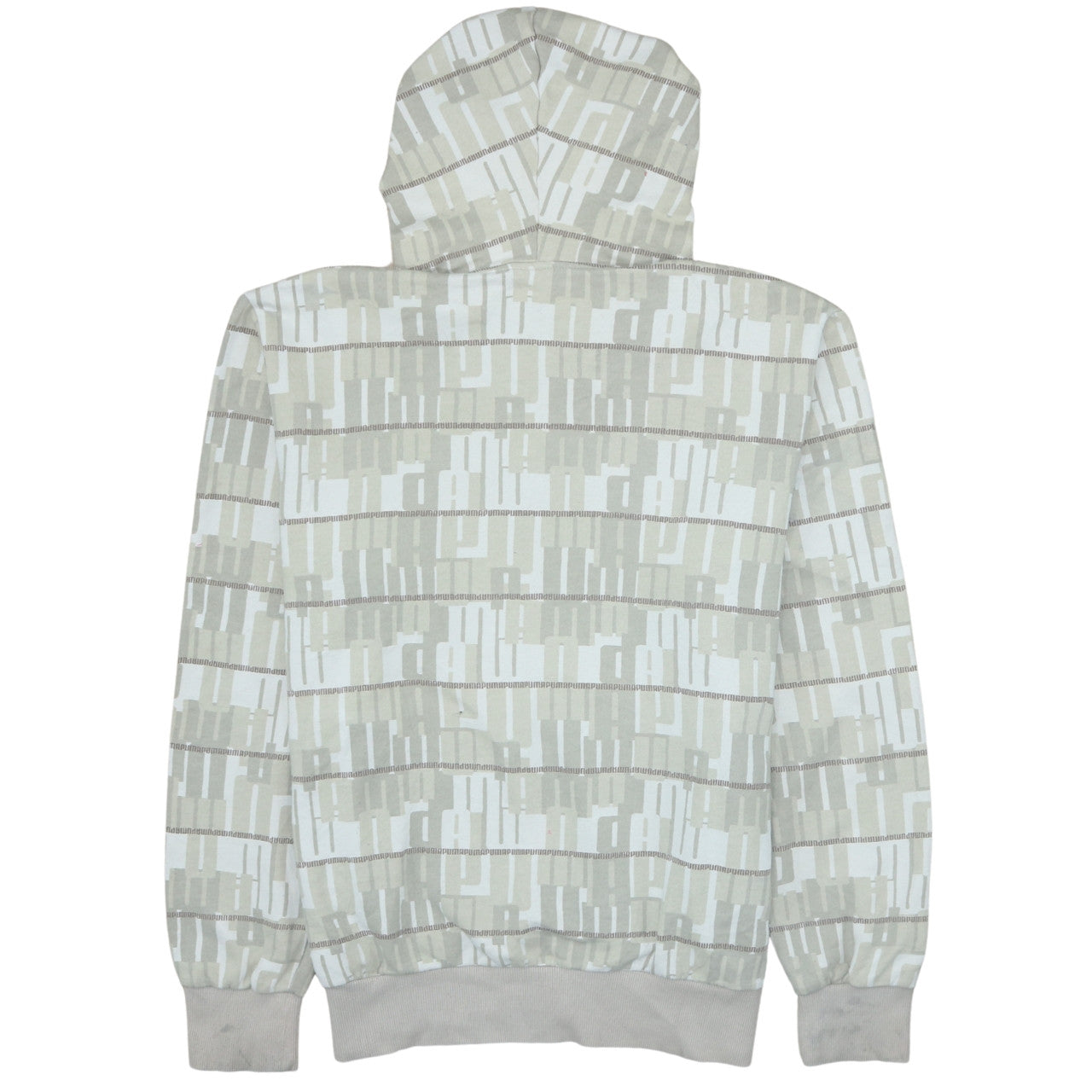 Puma Men Beige Graphic Pullover Hoodie Size L Long Sleeve