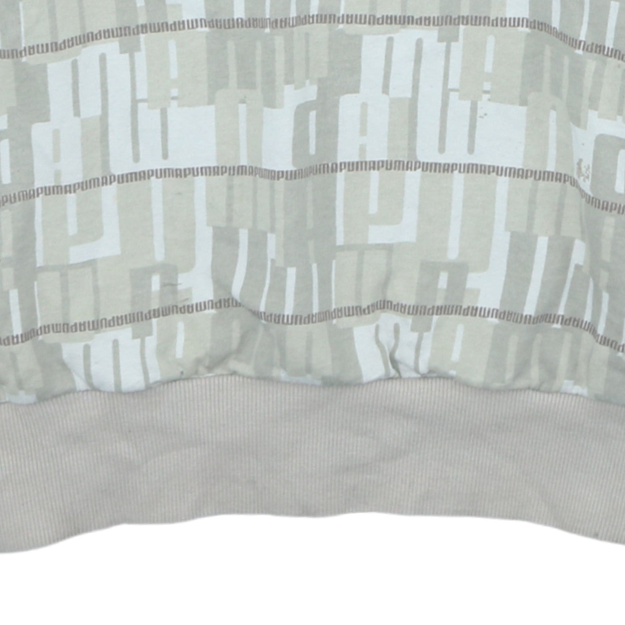 Puma Men Beige Graphic Pullover Hoodie Size L Long Sleeve