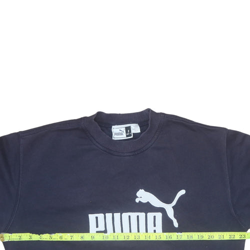Puma Men's Blue Crew Neck Pullover Sweatshirt Size S