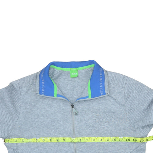 Hugo Boss Men's Grey Full Zip Logo Sweatshirt Size M Regular Fit