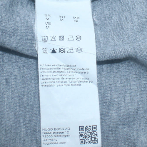 Hugo Boss Men's Grey Full Zip Logo Sweatshirt Size M Regular Fit