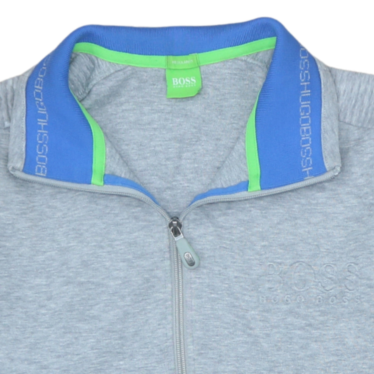 Hugo Boss Men's Grey Full Zip Logo Sweatshirt Size M Regular Fit